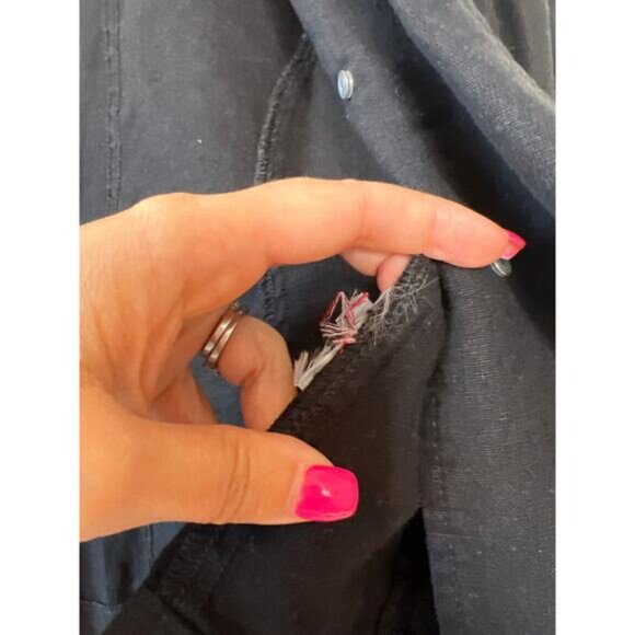 NEW L'agence Wayne Crop Double Breasted Linen Jacket Black Size: Medium - Picture 5 of 7